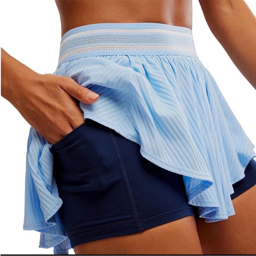 FP Movement Free People Sultry Skort High Dive Blue Medium NWT - Picture 3 of 12